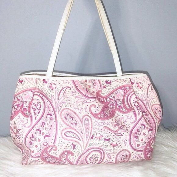 Etro pink paisley cloth tote shoulder bag EUC - Picture 8 of 10